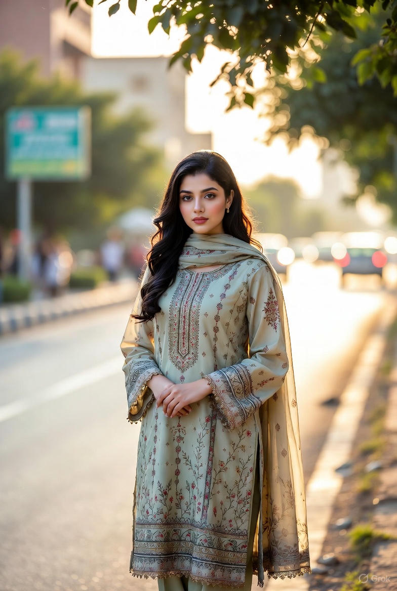 Capturing Elegance: A Portrait of Pakistani Grace AI prompt preview