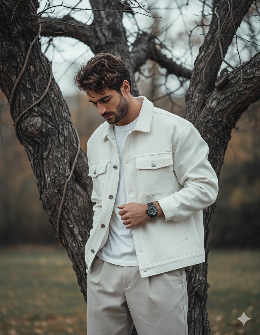 Chic Contemplation in an Urban Oasis AI prompt preview