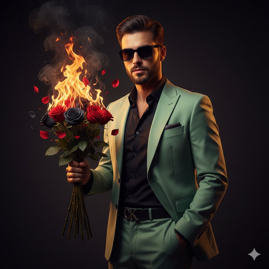 Burning Elegance: A Fashion Statement Like No Other AI prompt preview