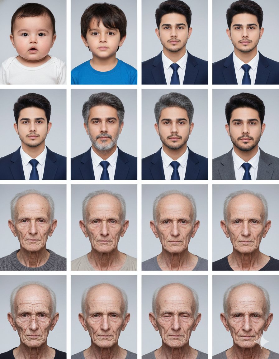 A Journey Through Time: 151 Years in 16 Portraits AI prompt preview