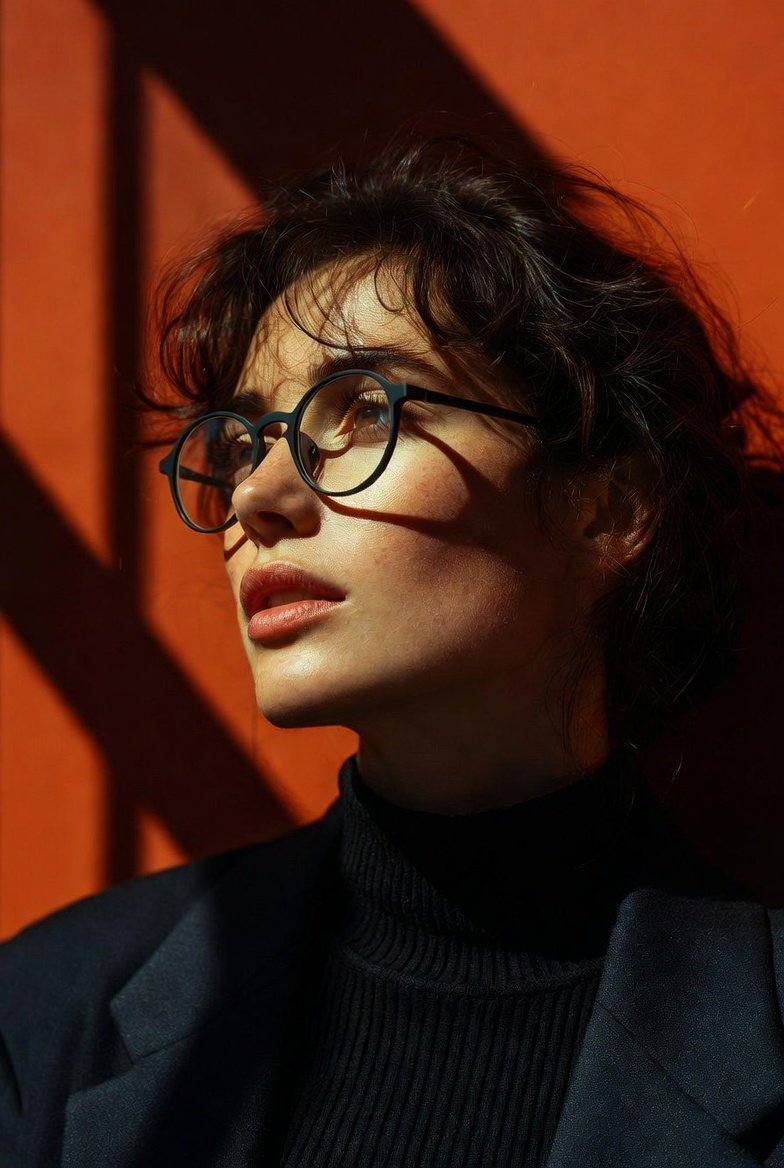 Sophistication Meets Dramatic Light in High-Fashion Portraiture AI prompt preview