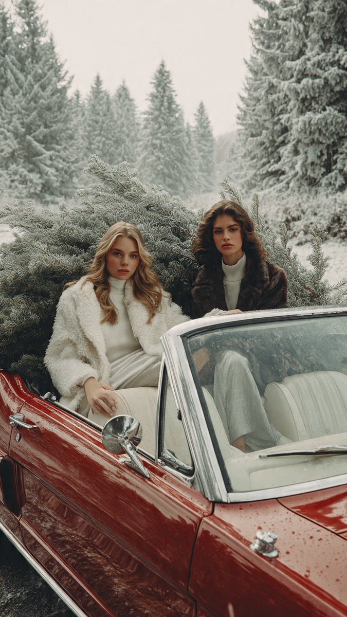 Chic Conversations in a Winter Wonderland AI prompt preview