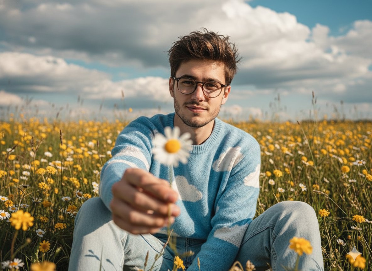 A Dreamy Day in a Wildflower Wonderland AI prompt preview