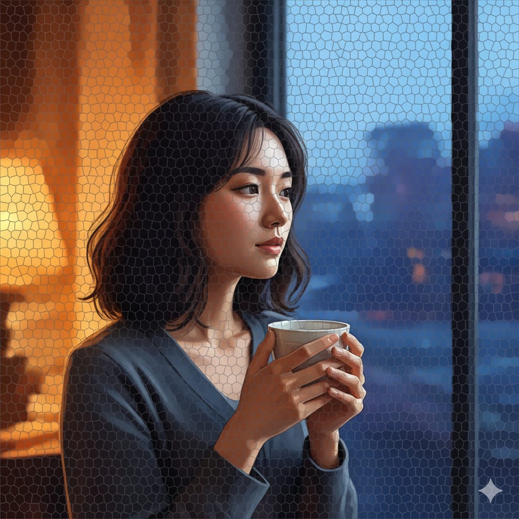 Twilight Tranquility: A Moment of Reflection AI prompt preview