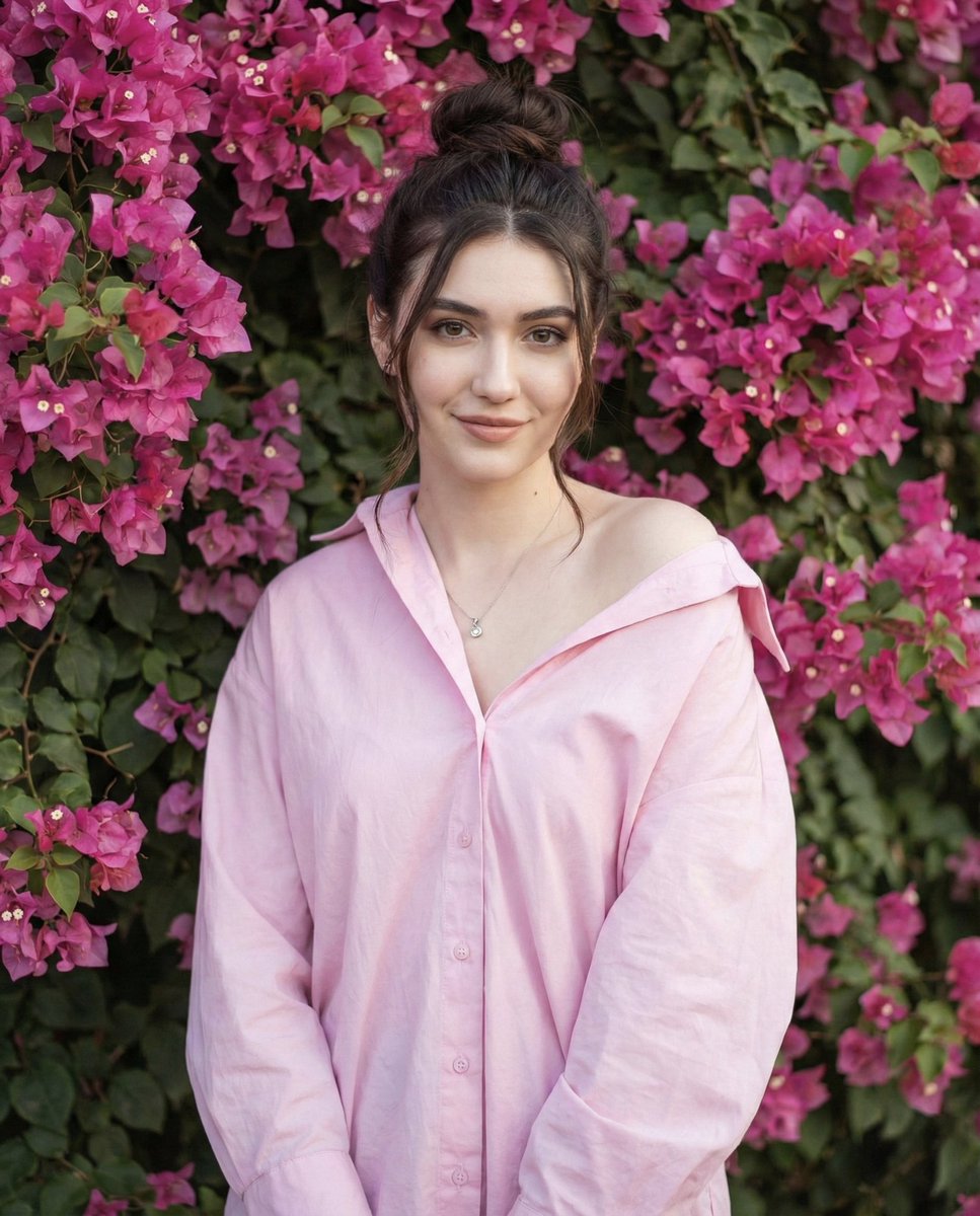 Blooming Beauty: A Portrait of Playfulness AI prompt preview