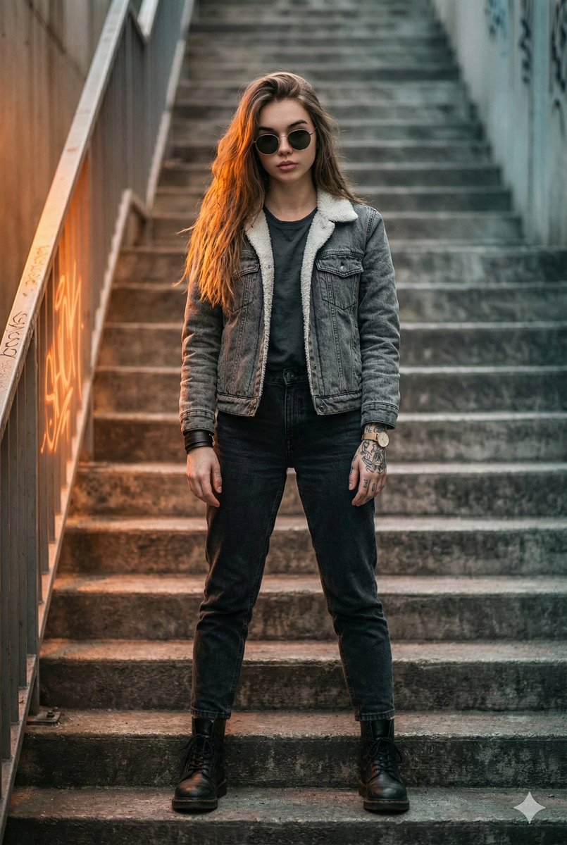 Urban Rebel: A Portrait of Defiance AI prompt preview