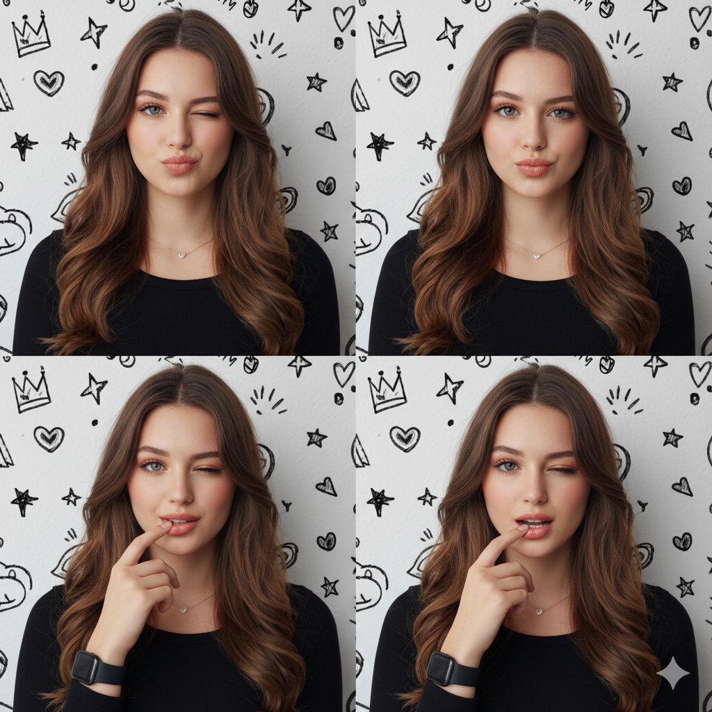 Chic Double Portrait: Playful Charm Unleashed! AI prompt preview