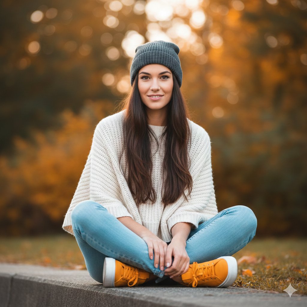 Autumn Vibes: A Cozy Moment in Nature's Embrace AI prompt preview