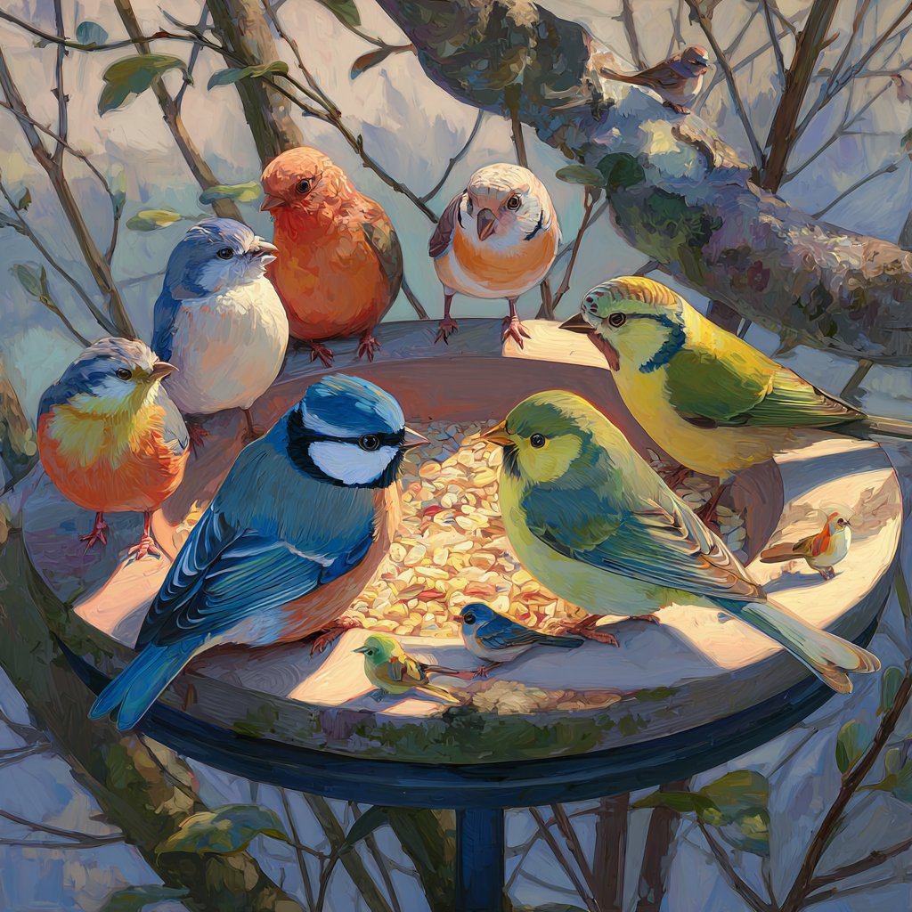A Symphony of Color on a Sunlit Garden Table AI prompt preview