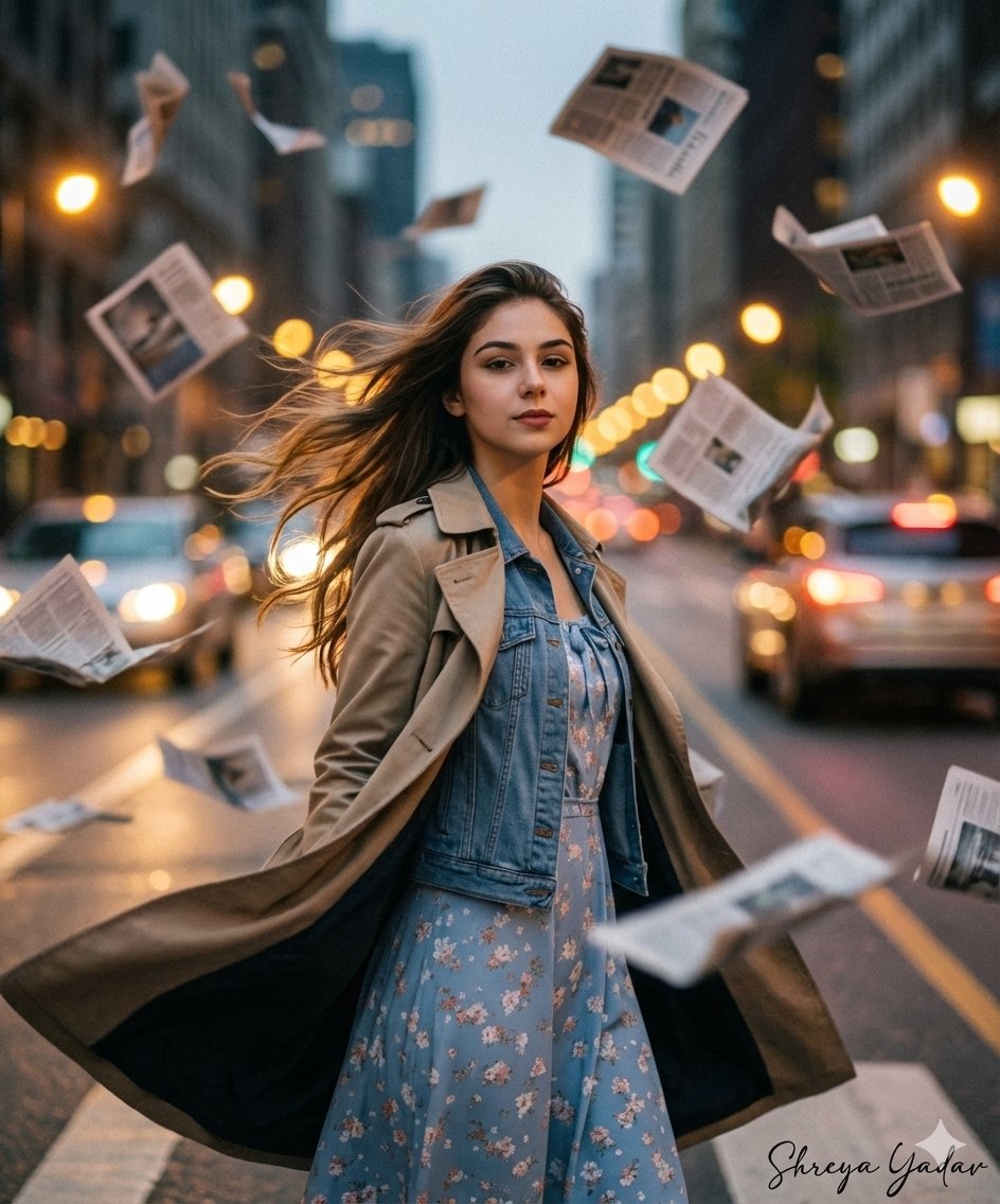 Chaos Meets Chic: A Stormy Fashion Statement AI prompt preview