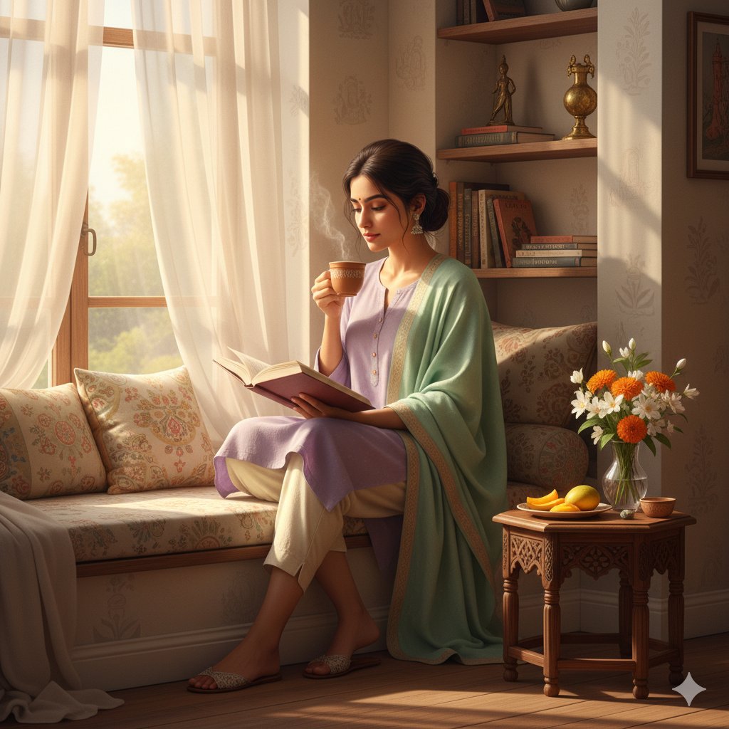 Serenity in Sunlight: A Morning Ritual AI prompt preview