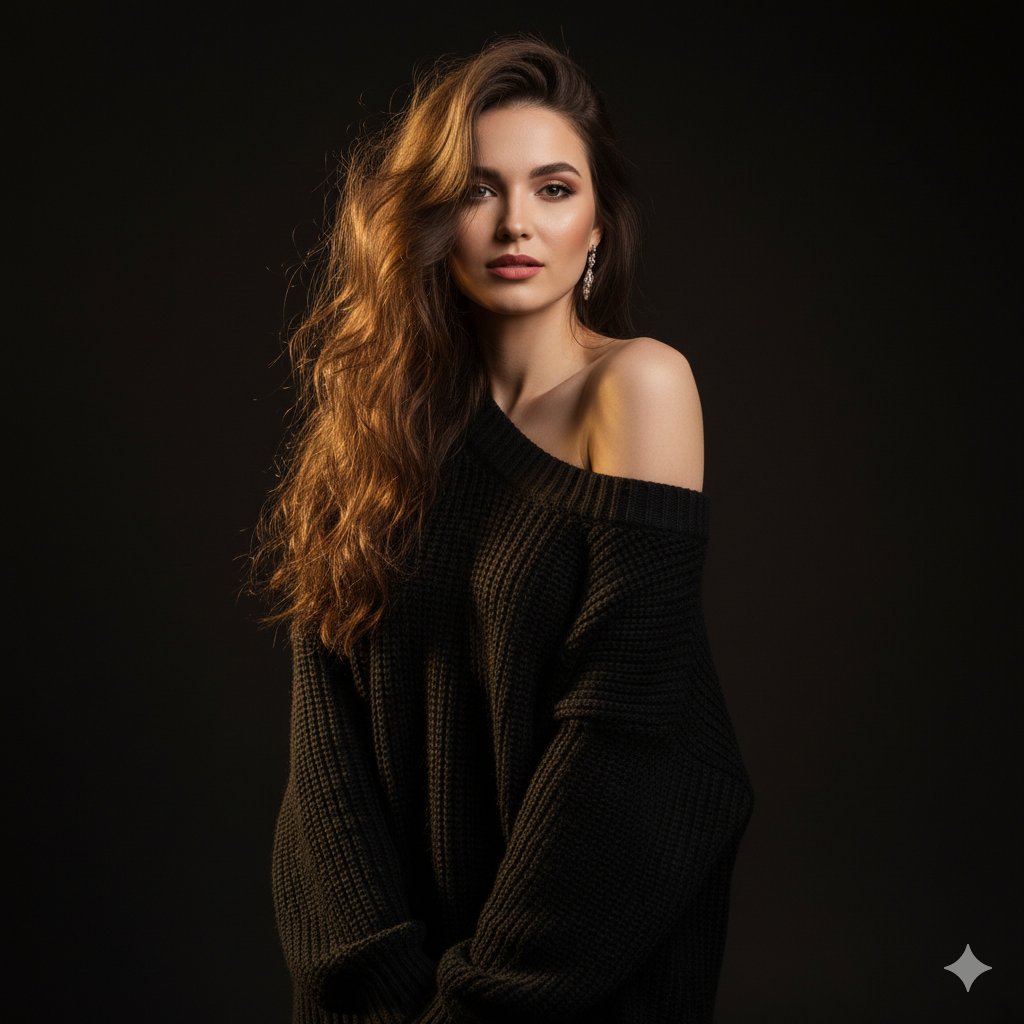 Chiaroscuro Chic: A Moment of Bold Elegance AI prompt preview