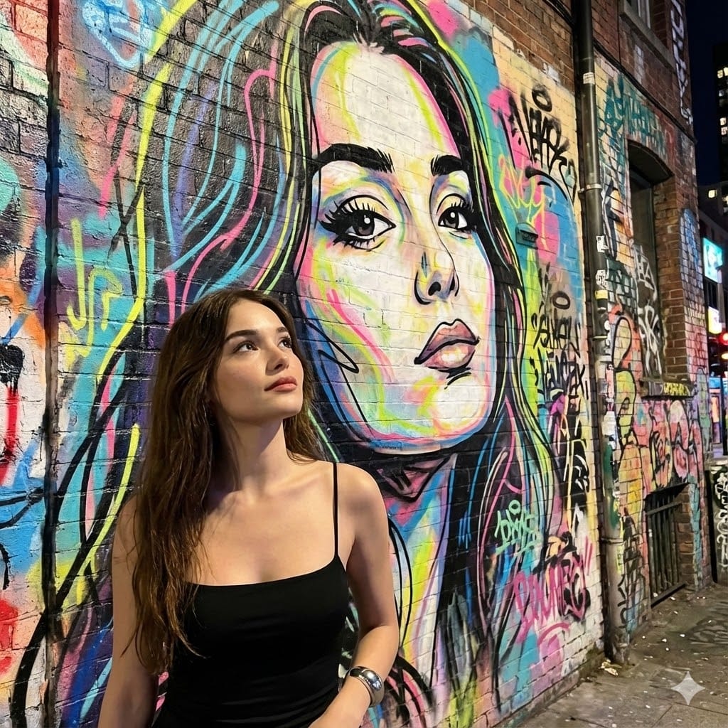Urban Canvas: A Living Graffiti Connection AI prompt preview