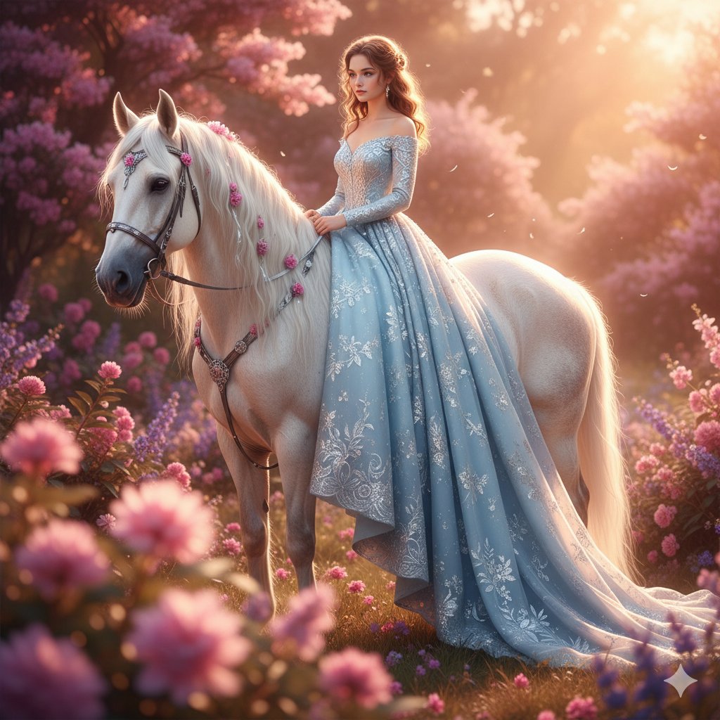 Enchanted Elegance: A Fairytale Unfolds AI prompt preview