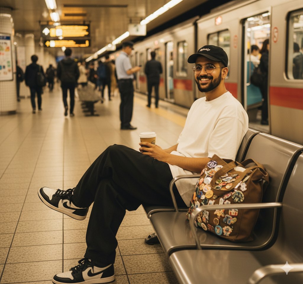 Chill Vibes in a Lively Subway Scene AI prompt preview