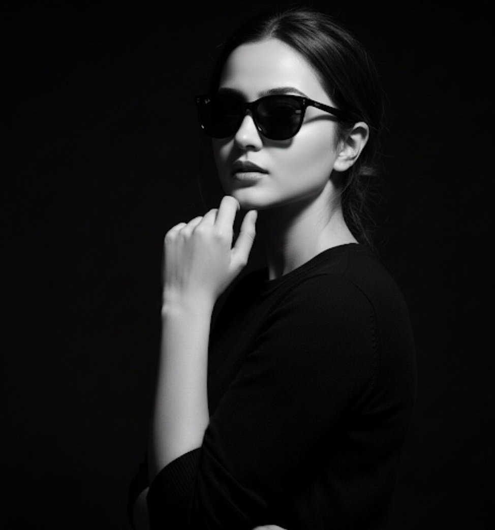 Unveiling Strength in Monochrome Elegance AI prompt preview