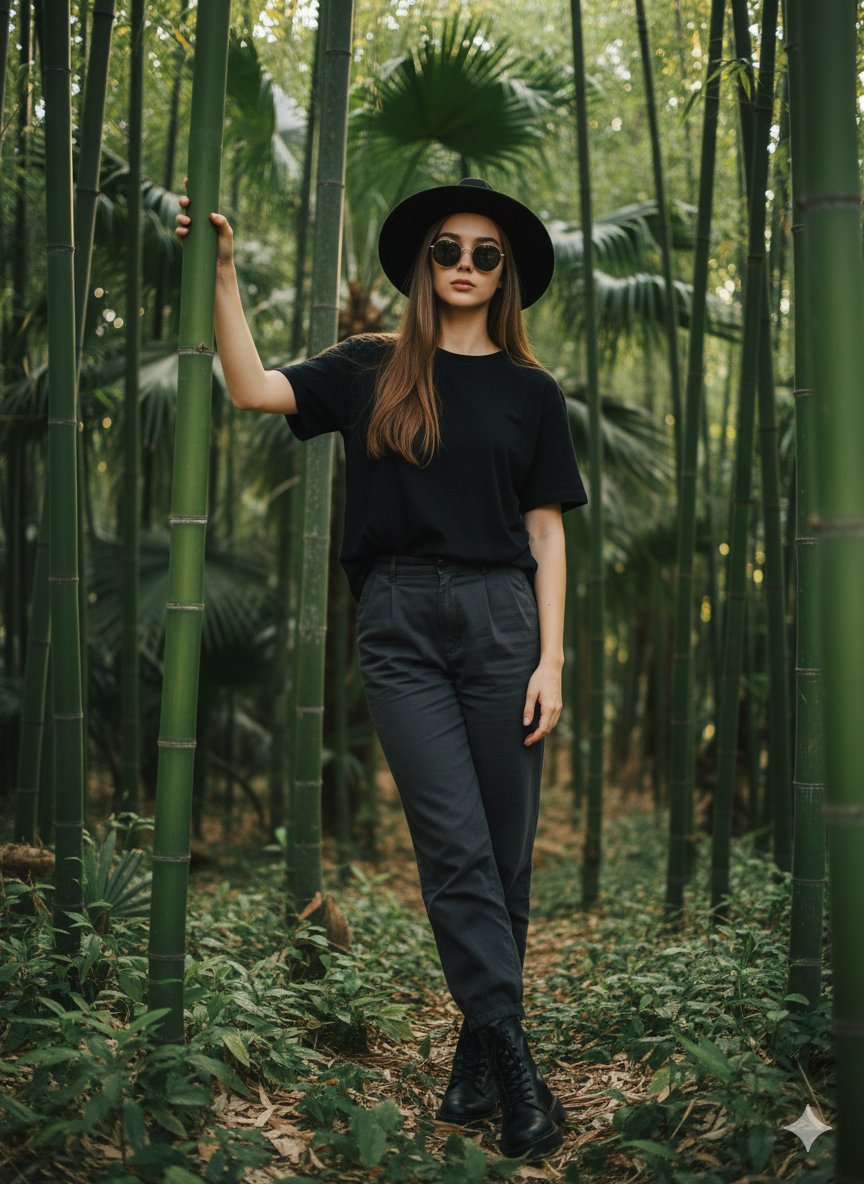 Chic in the Wild: A Portrait of Confidence AI prompt preview