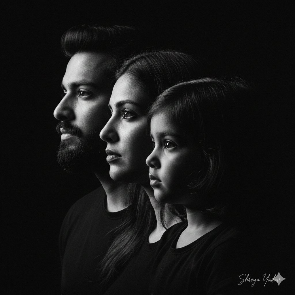 Layers of Love in a Timeless Family Portrait AI prompt preview