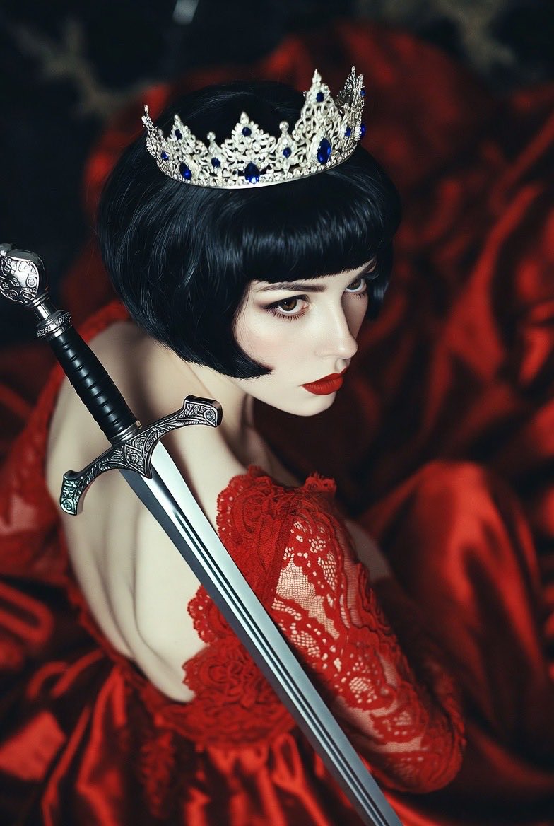 A Mythical Queen in Retro Elegance AI prompt preview
