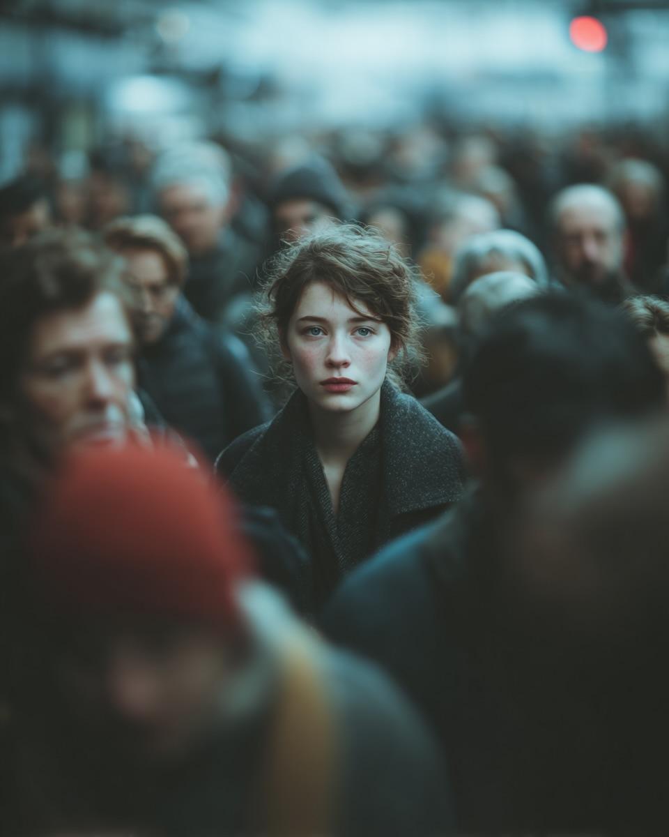 Stillness Amidst the Urban Rush AI prompt preview