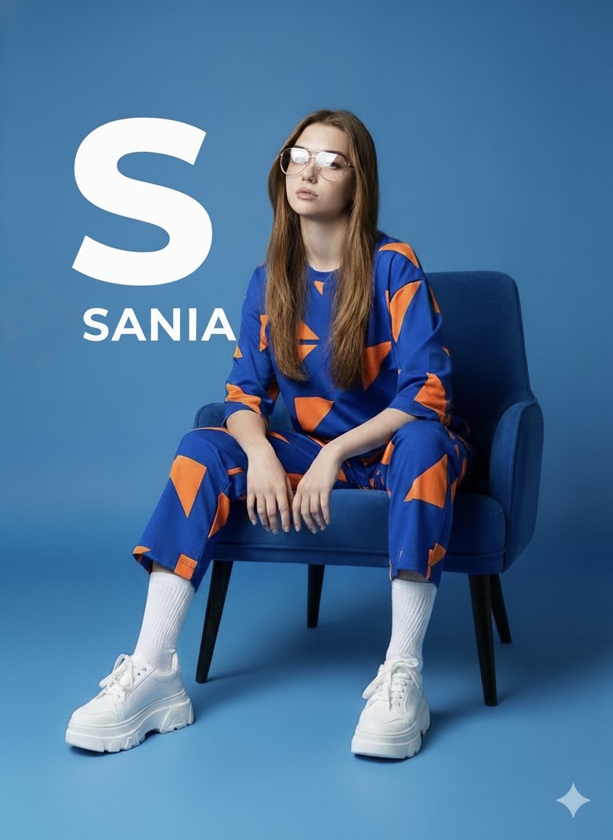 Bold Blues & Geometric Glam: The Future of Fashion AI prompt preview