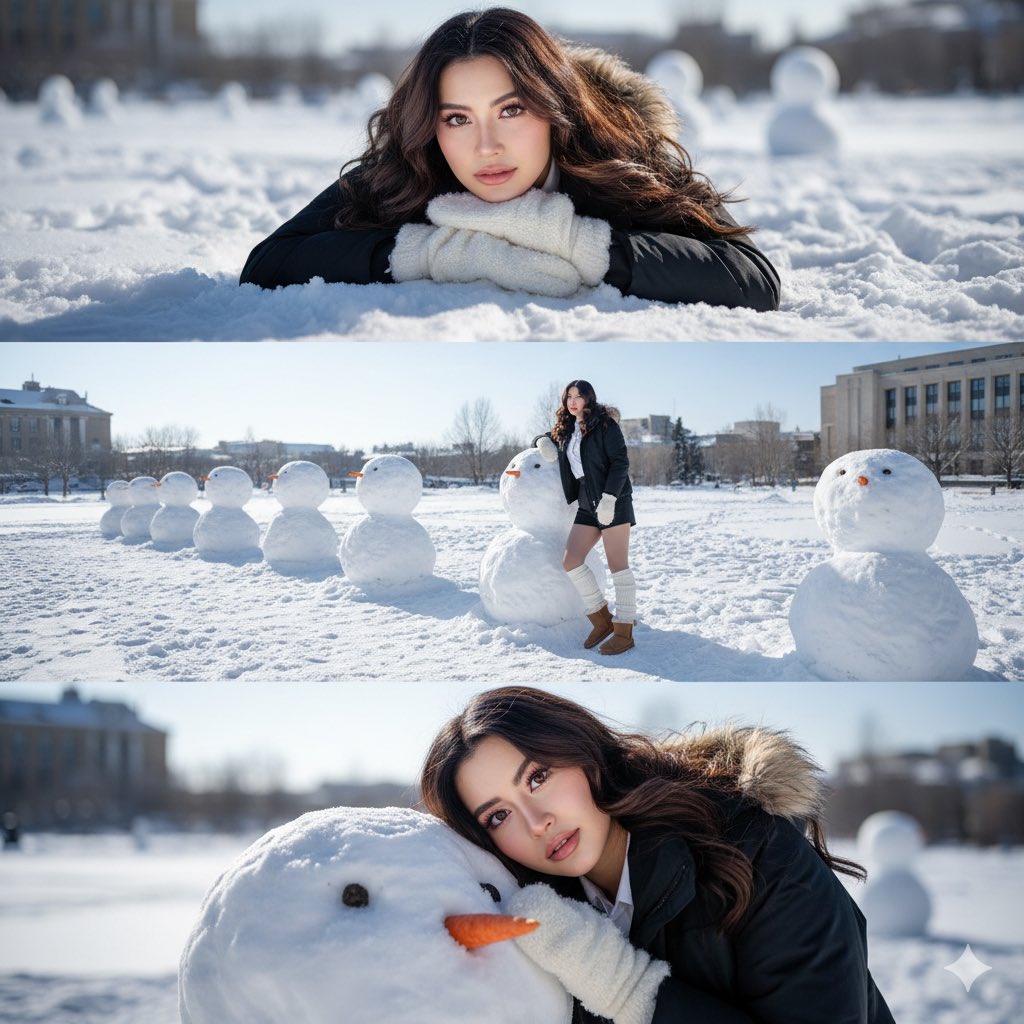 Charming Winter Portraits: A Snowy Day in Style AI prompt preview