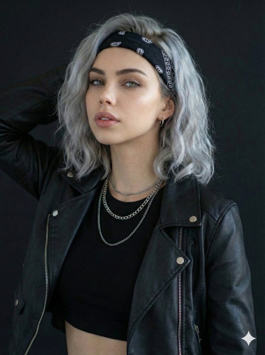 Glimmer of Style: Silver Waves in Studio Light AI prompt preview