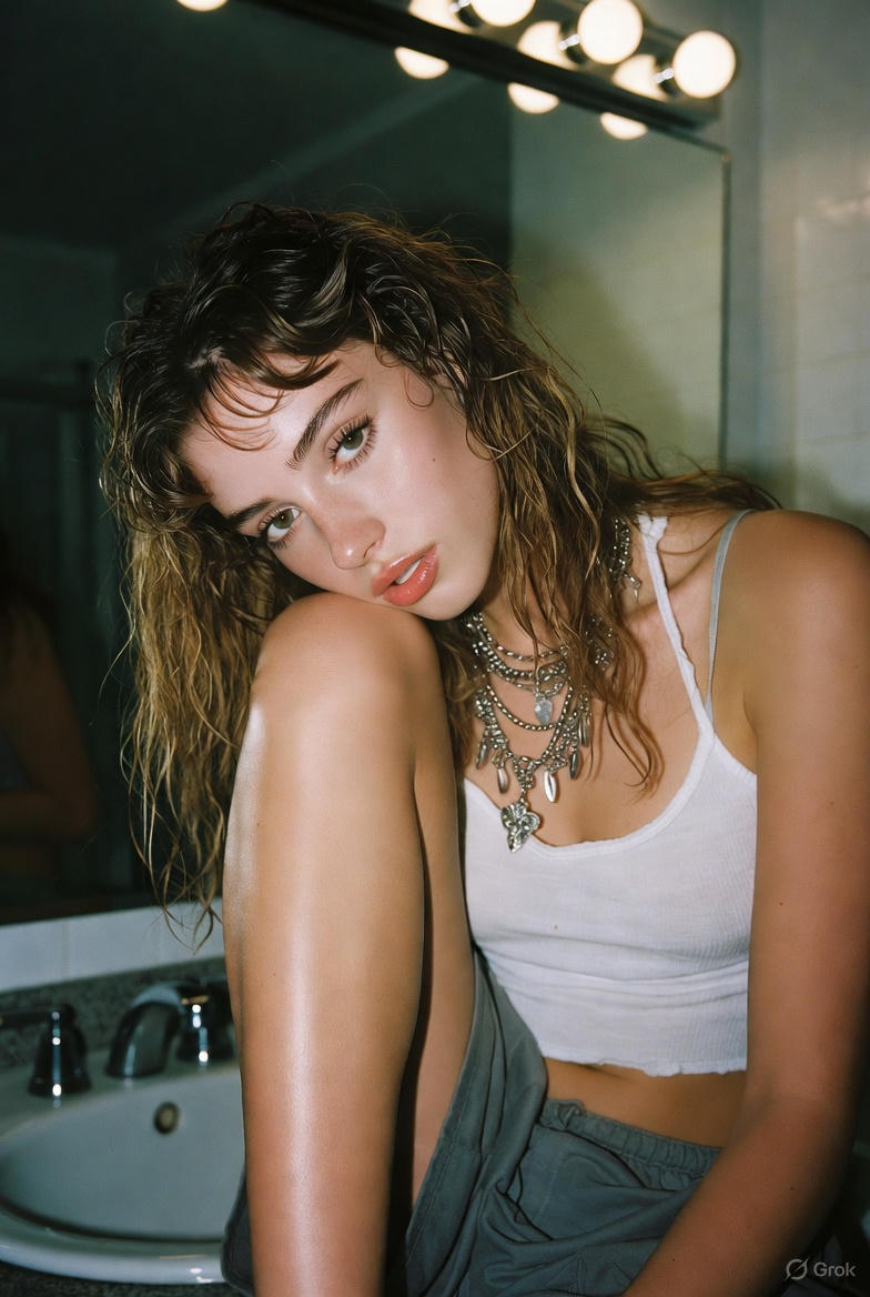 Moody Reflections: A Modern Bathroom Muse AI prompt preview