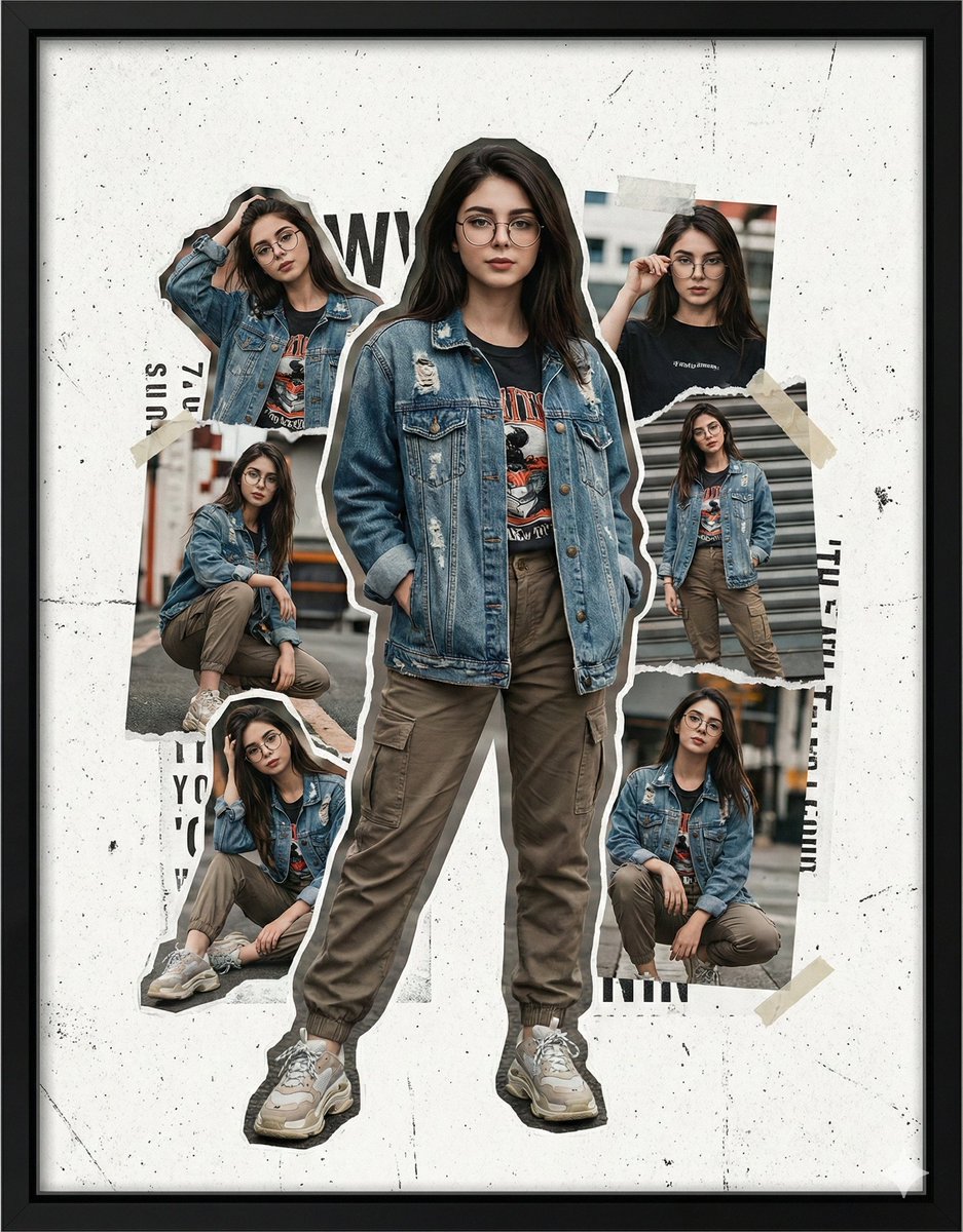 Contemporary Canvas: A Stylish Fusion of Identity AI prompt preview