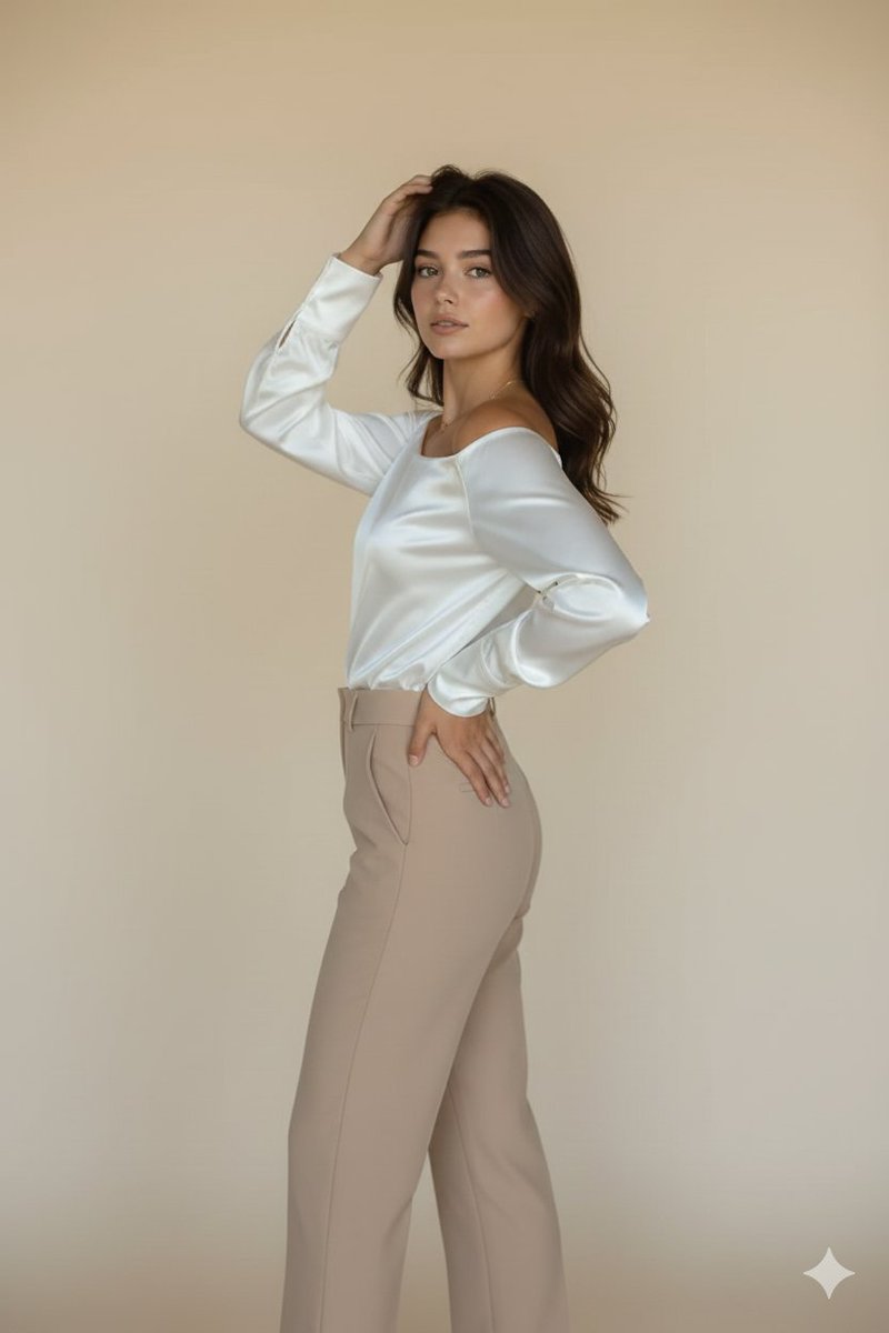 Elegance Defined: A Portrait in Satin and Serenity AI prompt preview