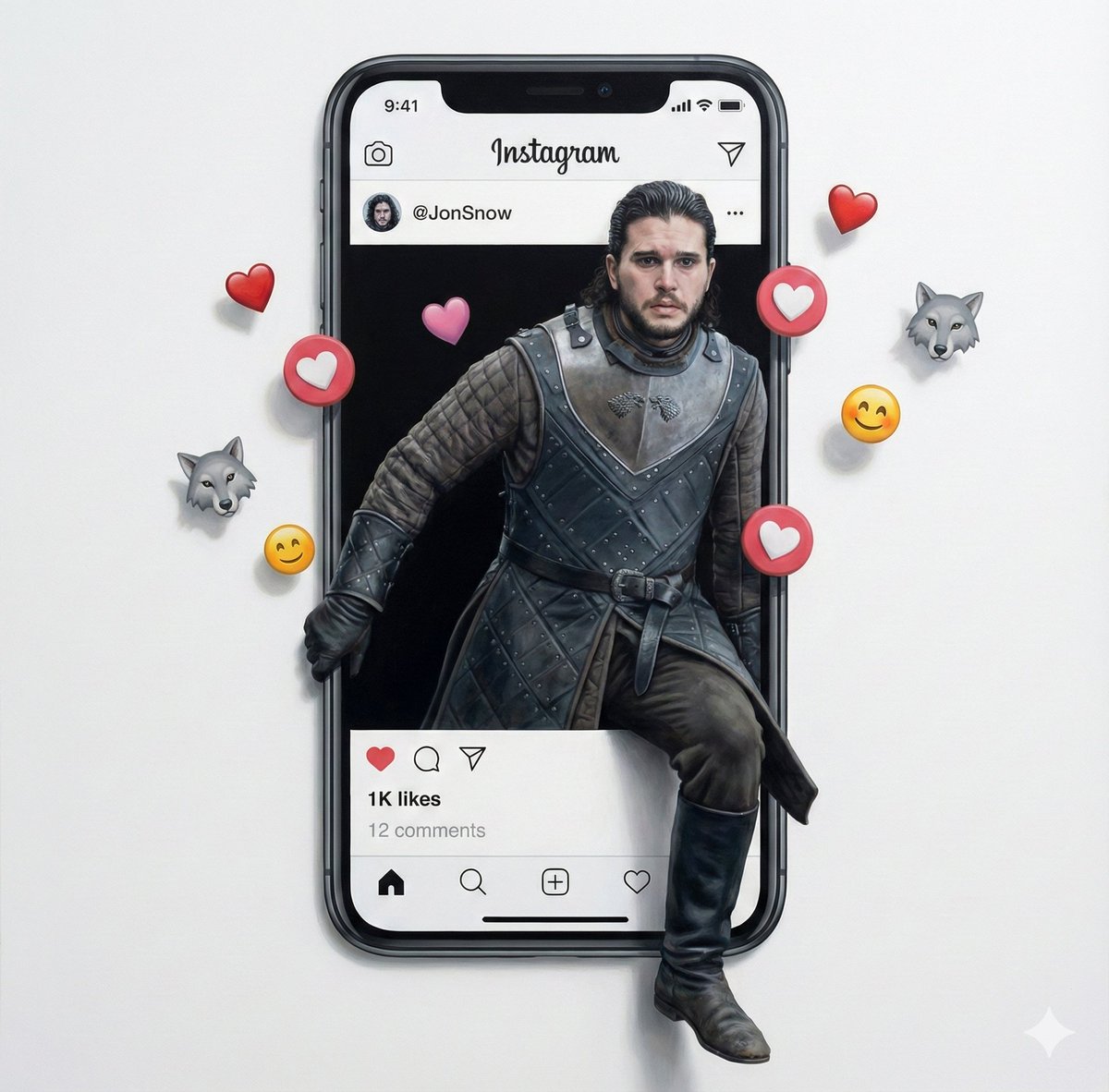 Step Out of the Screen: A Social Media Illusion AI prompt preview