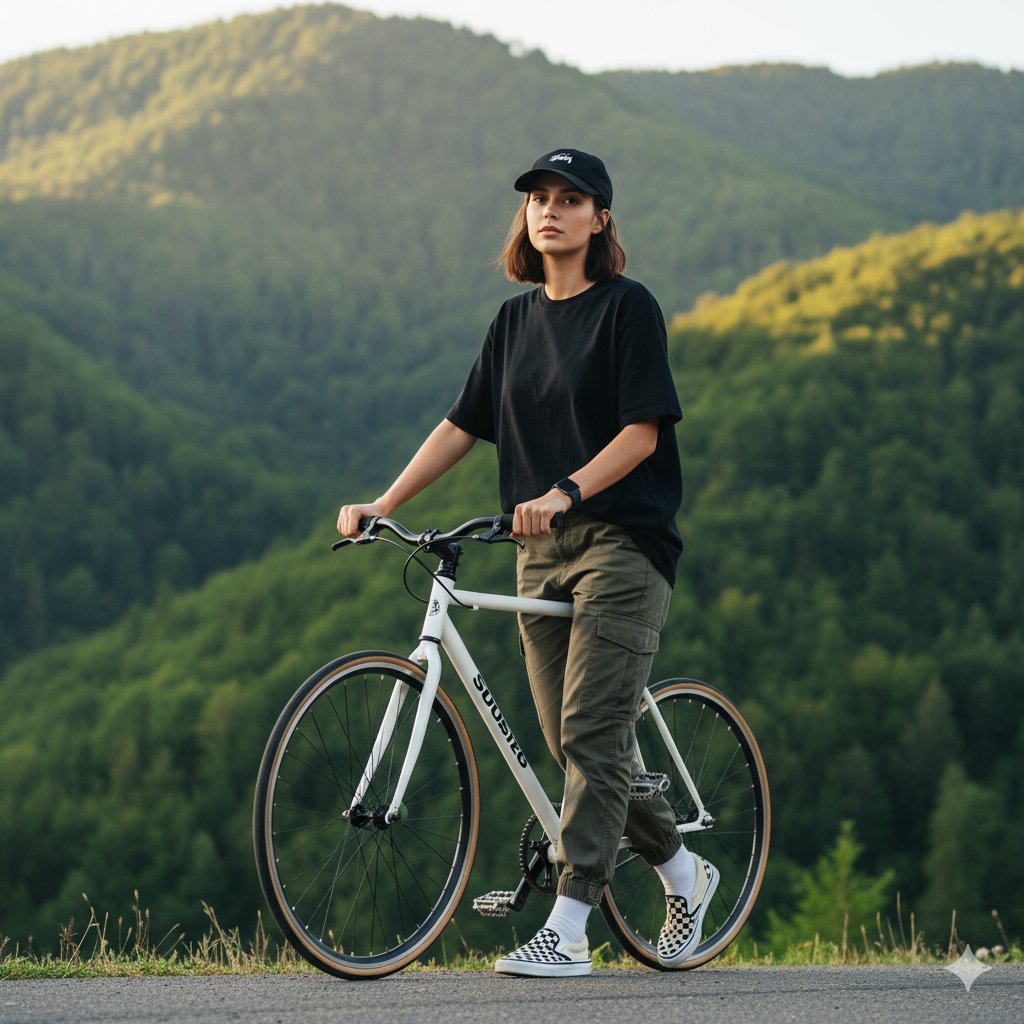 Chic Trails: A Fashionable Journey in Nature AI prompt preview