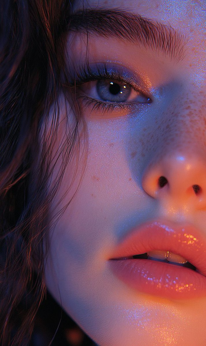 Twilight Eyes: A Neon Dreamscape AI prompt preview
