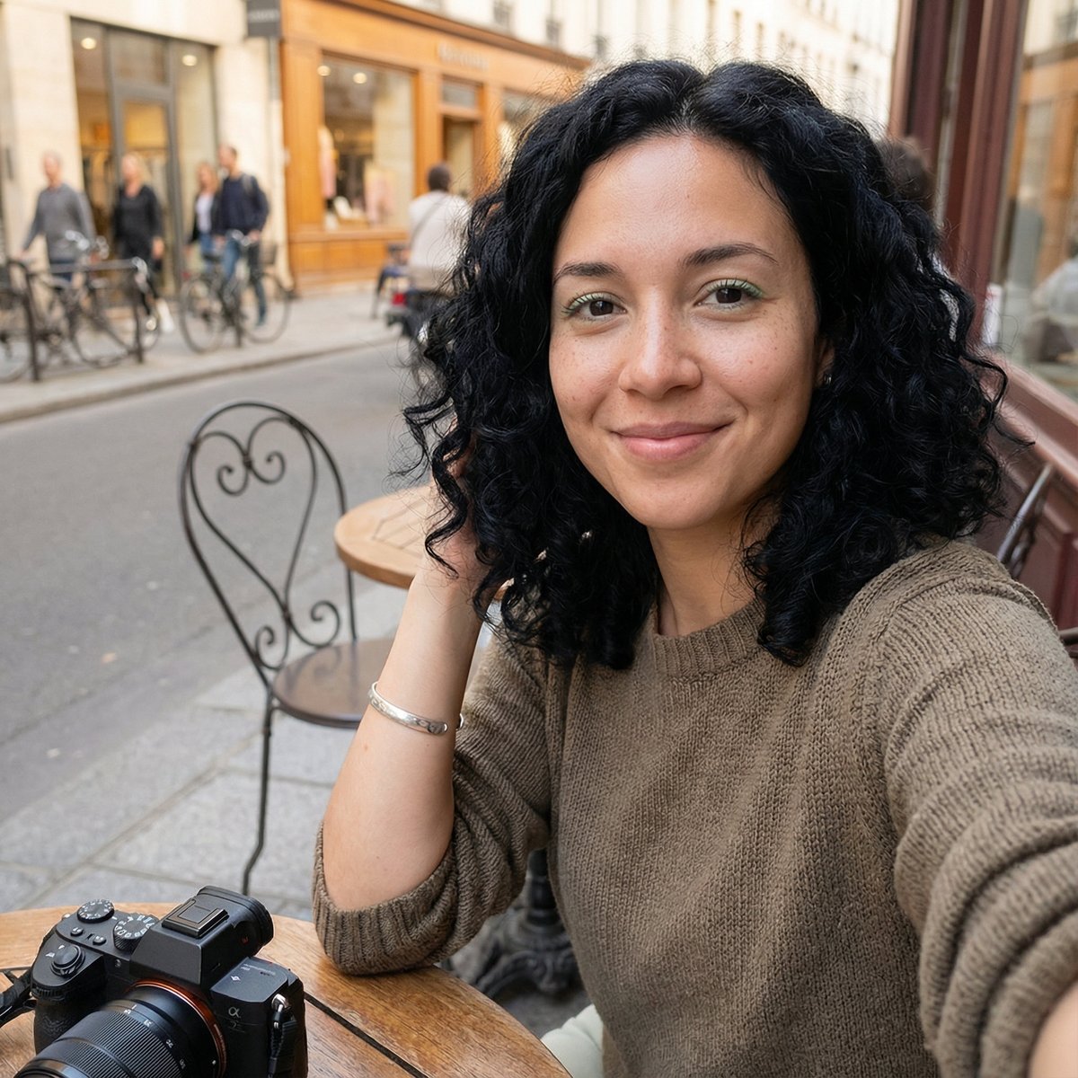 Savoring Serenity at a European Cafe AI prompt preview