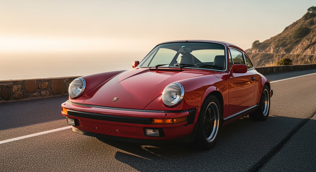 A Timeless Drive: Porsche 911 on the Edge of Adventure AI prompt preview