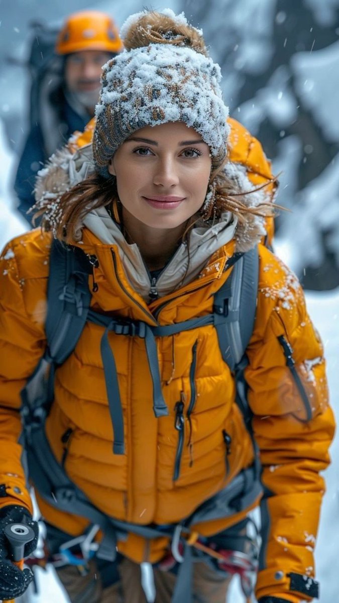 Bold Steps in the Winter Wonderland AI prompt preview