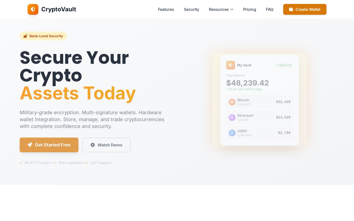 CryptoVault - Secure Cryptocurrency Management Platform