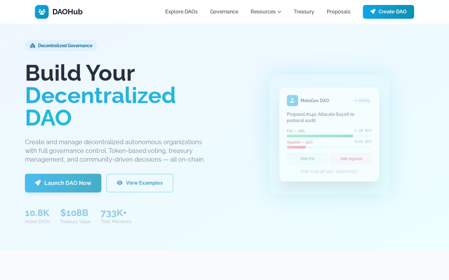 DAOHub - Build & Govern Your DAO