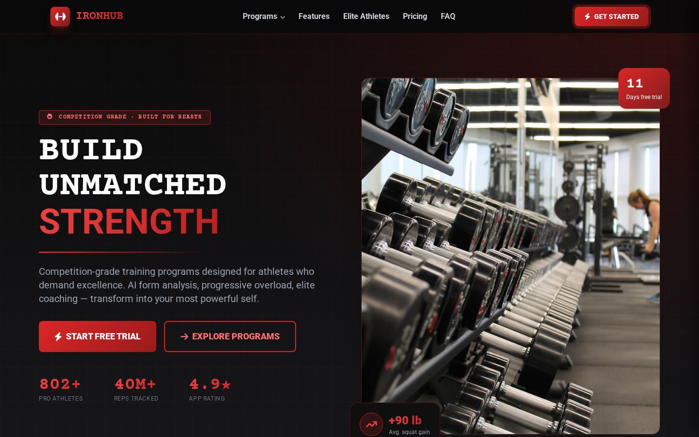 IronHub - Professional Strength Training & Bodybuilding