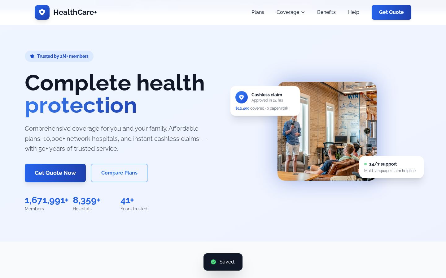 HealthCare+ - Premium Health Insurance