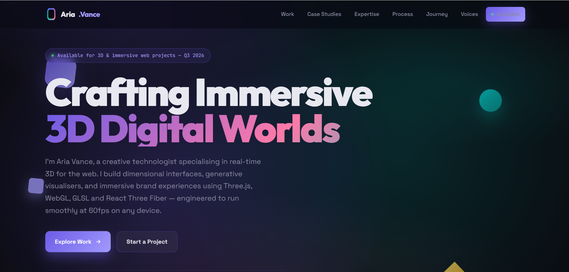 3D Interactive Portfolio
