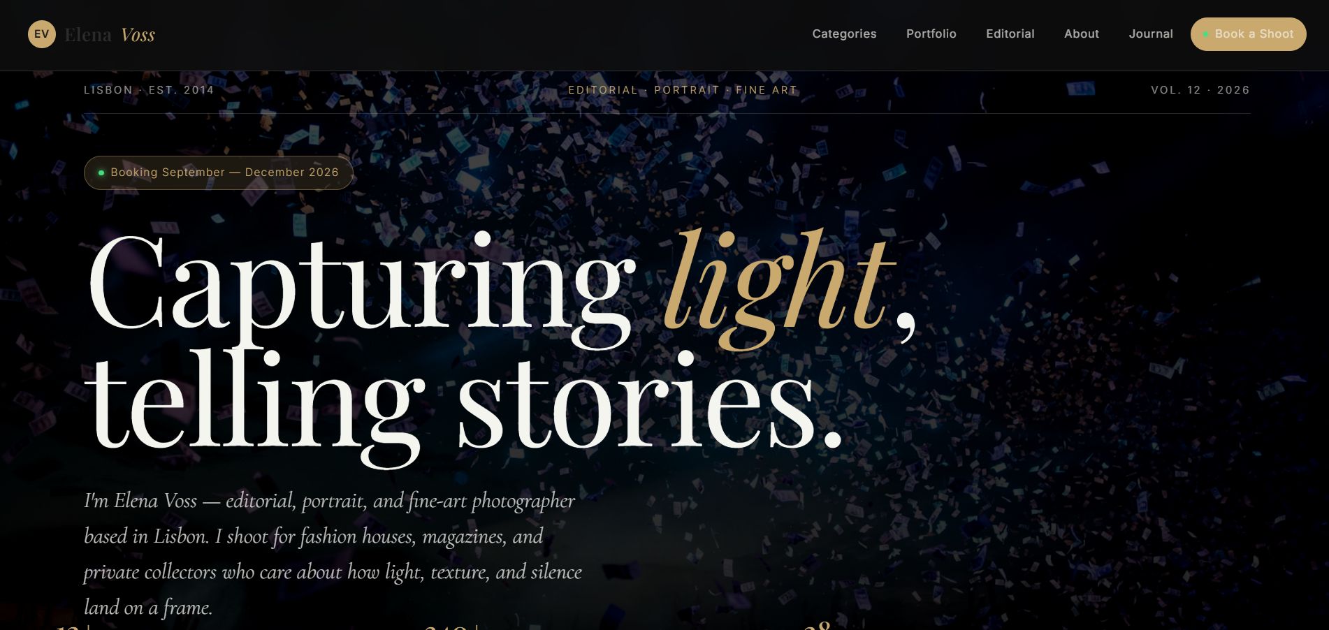 Elena Voss - Photographer Portfolio