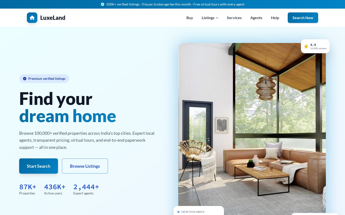 LuxeLand - Property Marketplace
